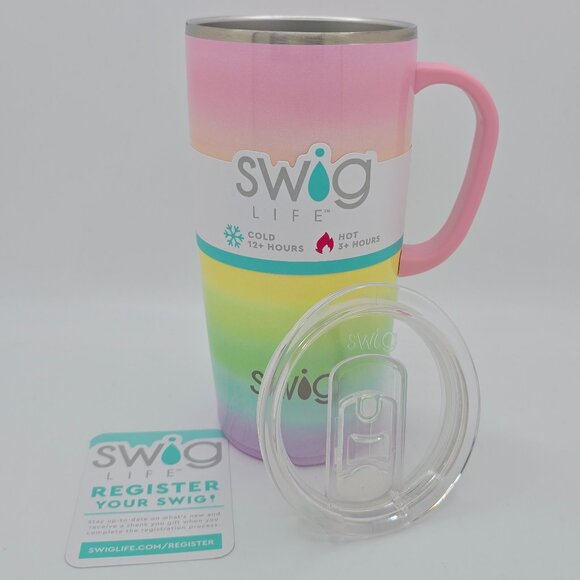 NEW, NWT 22oz Swig Over the Rainbow Insulated Mug Coffee Tumbler Retired Design - Picture 7 of 9
